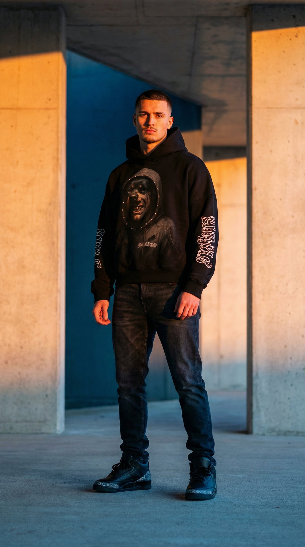 DOG FACE HOODIE